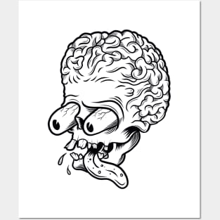 Brain skull Posters and Art